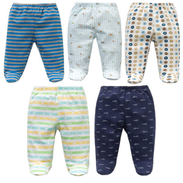 Set of Five Baby Boys' Cotton Pants