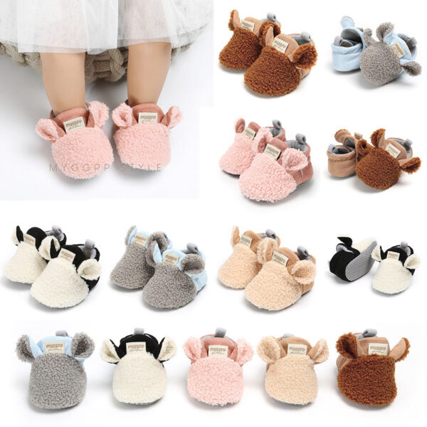 Baby Girl's Fluffy Animal Shaped Slippers